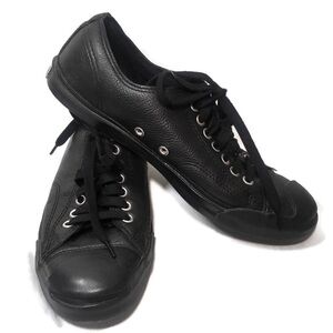 Converse Jack Purcell Sneakers Women’s 9.5, Men’s 8 Black Running Leather Shoes